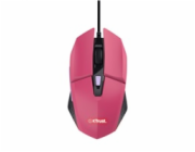 TRUST myš GXT 109P FELOX Gaming Mouse, optická, USB, růžová