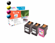 PEACH kompatibilní cartridge HP No 652 MultiPack Plus, 2 x black, 1 x color