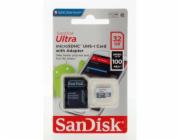 SanDisk Ultra - Paměťová karta flash (adaptér microSDHC - SD zahrnuto) - 32 GB - Class 10 - microSDHC UHS-I