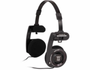 KOSS sluchátka Porta Pro BLK, 15Hz - 25kHz, 101dB/mW, 3.5mm jack, 1.2m - černá
