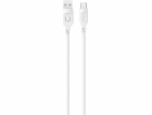 Usams USB-A - USB-C USB kabel 1,2 m bílý (není skladem)