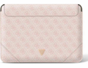 Guess 4G Triangle Logo Computer Sleeve 13/14" Pink Noste své zařízení v moderním originálním Guess designovaném příslušenství, z vysoce kvalitních materiálů