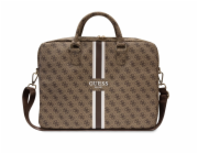 Guess PU 4G Printed Stripes Computer Bag 15/16" Brown Nové