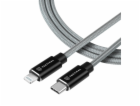 Tactical Fast Rope Aramid Cable USB-C/Lightning MFi 1m Grey