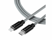 Tactical Fast Rope Aramid Cable USB-C/Lightning MFi 1m Grey
