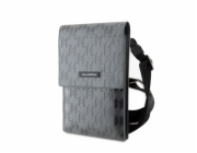 Karl Lagerfeld Saffiano Monogram Wallet Phone Bag stříbrný Karl Lagerfeld PU Phone bag je perfektní taška přes rameno, nejen pro Váš telefon, peněženku, doklady, klíče.