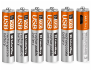 Colorway nabíjecí baterie AAA 400mAh/ micro USB/ 1.5V/ 6ks v balení