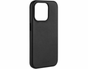FIXED kožený zadní kryt s podporou MagSafe pro Apple iPhone 15, černá