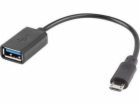 LANBERG USB Micro (M) 2.0 na USB-A(F) adaptér kabel 15CM ...