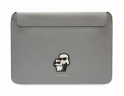 Karl Lagerfeld Saffiano Karl and Choupette Computer Sleeve 16" Silver Nové