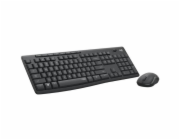 Logitech Silent Wireless Combo MK295, bezdrátová klávesnice + myš, 2.4 GHz, CZ/SK, Graphite