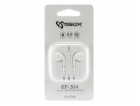 SBOX iEP-204W, Sluchátka do uší s mikr. Bílé