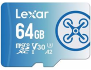 Lexar paměťová karta 64GB FLY High-Performance 1066x microSDXC UHS-I, (čtení/zápis:160/60MB/s) C10 A2 V30 U3
