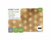 DELTACO Vianočné osvetlenie záves, 90x90cm