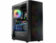 LOGIC PC skříň Aramis ARGB MIDI 1x USB 3.0, 2x USB 2.0 + audio, černá, bez zdroje