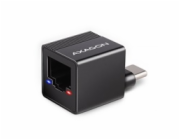 AXAGON ADE-MINIC USB-C 3.2 Gen 1 - Gigabit Ethernet MINI síťová karta, Realtek 8153, auto instal, černá
