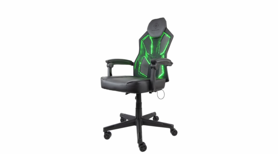 DELTACO GAM-086, RGB Herní židle, černá