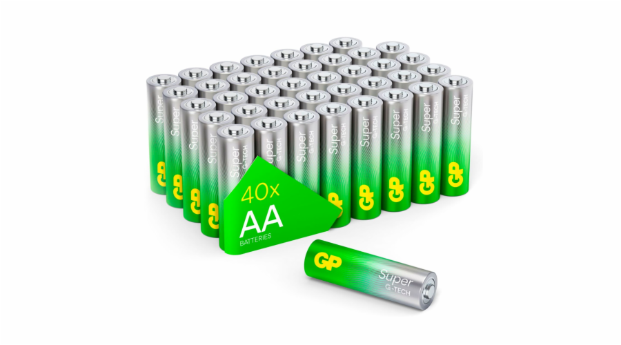 1x40 GP Super Alkaline AA Mignon Batteries PET Box 03015AETA-B40