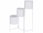 Květináč kovový sada 3 ks bílá KO-AKF100780