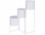 Květináč kovový sada 3 ks bílá KO-AKF100780