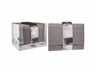 Úložný box s víkem44x33x22 cm textil šedý KO-101001750seda