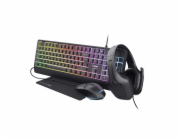 Trust GXT 792 Quadrox 4-in-1 Gaming Bundle 25259 Sada sluchátka + myš + klávesnice + mousepad GXT 792 Quadrox 4v1 Gaming Bundle