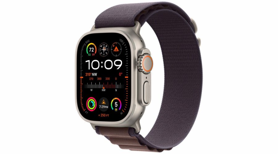 Apple Watch Ultra 2/49mm/Titan/Sport Band/Indigo Alpine/Large