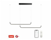 IMMAX NEO PATTINI Smart závěsné svítidlo dvojité 160-280cm, 53W, 3640lm černé Zigbee 3.0, TUYA