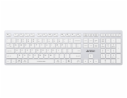 A4tech FBX50C, bezdrátová kancelářská klávesnice, bílá