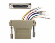 NEDIS serial adaptér/ zásuvka D-SUB 25-Pin - zásuvka RJ45/ poniklovaný/ slonovinová kost/ blistr