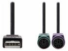 Nedis CCGB60830BK03 NEDIS USB 2.0 kabel 2v1/ zástrčka USB...