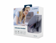 GEMBIRD MHS-U-001, Slúchadlá USB, čierne