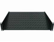 Intellinet police do racku 19", Fixed Shelf, 1U, 150mm depth, Front mounting, max load 25kg, Black