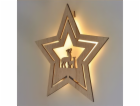 Solight LED nástěnná dekorace vánoční hvězda, 24x LED, 2x AA