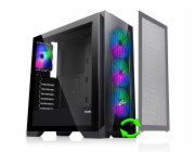 EVOLVEO Ptero Q2+, Počítačová skříň, 2x čelní panel - sklo /mřížka, 4x vent, case ATX