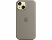 Apple Silikonové s MagSafe iPhone 15, jílově šedá MT0Q3ZM/A iPhone 15 Silicone Case with MS - Clay