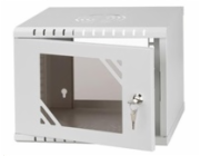 LEXI-Net 10" nástěnný rozvaděč Basic 4U 320x300, skleněné dveře, bez zad, svařovaný, šedý