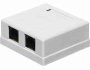 NETRACK 106-21 complete surface-mounted outlet 2xRJ45 8p8c UTP Cat6 LSA