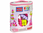 Mega Bloks First Builders - Růžová taška 60 kusů (DCH54)