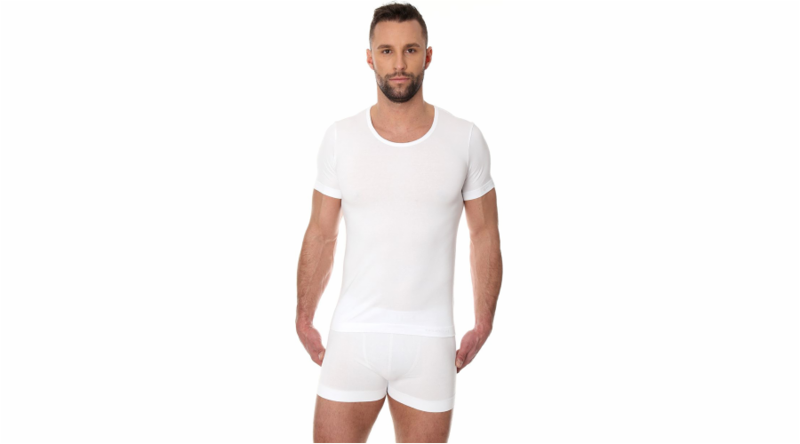 Brubeck pánské tričko Comfort Cotton s krátkým rukávem, bílé, velikost S (SS00990A)