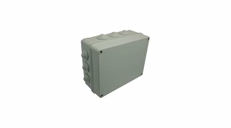 Elektro-Plast Průmyslová hermetická krabice n/t 305 x 244 x 126 mm s 12 vývodkami IP55 šedá (2721-02)