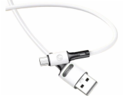 Usams USAMS USB kabel U52 microUSB 2A Fast Charge kabel 1m bílý/bílý SJ435USB01 (US-SJ435)