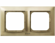 Ospel Impresja dvojitý rámeček pro IP-44 spínače, zlatá metalíza (RH-2Y/28)