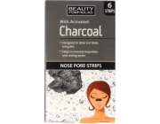 Beauty Formulas Charcoal Nos čisticí polštářky s aktivním uhlím 6 ks.