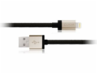 Luxa2 USB kabel MFi Lightning kabel 1m hliník černá+zlatá...
