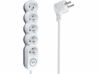 Libox LB0192 napájecí lišta 5 zásuvek 5 m bílá (LB0193-5)