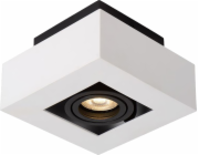 Stropní svítidlo Italux Přisazená bílá krychlová lampa Italux Casemiro IT8001S1-WH/BK