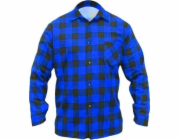 Dedra modrá flanelová košile, velikost XXL, 100% bavlna (BH51F2-XXL)