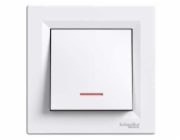 Schneider Electric Asfora jednoduchý spínač s bílým podsvícením EPH1400121