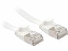 Lindy Flat Patchcord Cat.6A, U/FTP, bílá 3m (47543)